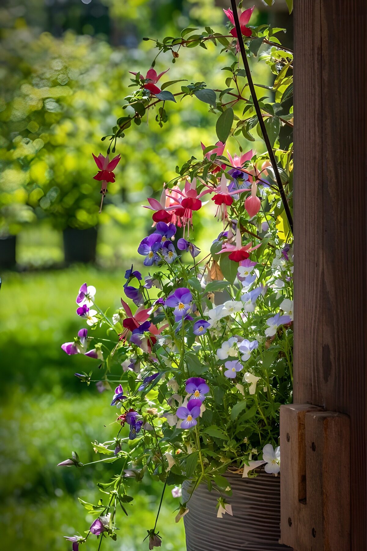 Vibrant Blooms in a Serene Garden