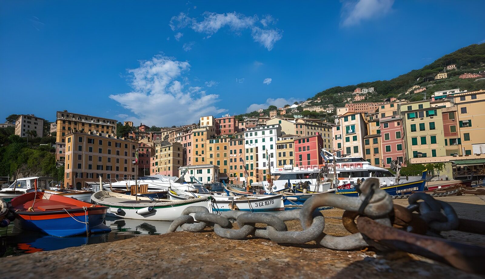 Vibrant Harbor Scene in Italy