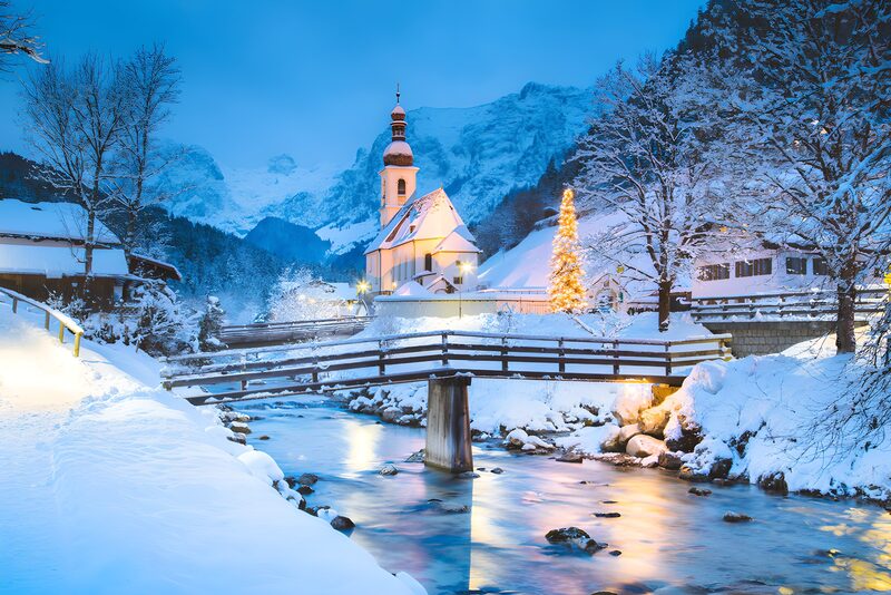 Winter Serenity in a Snowy Landscape