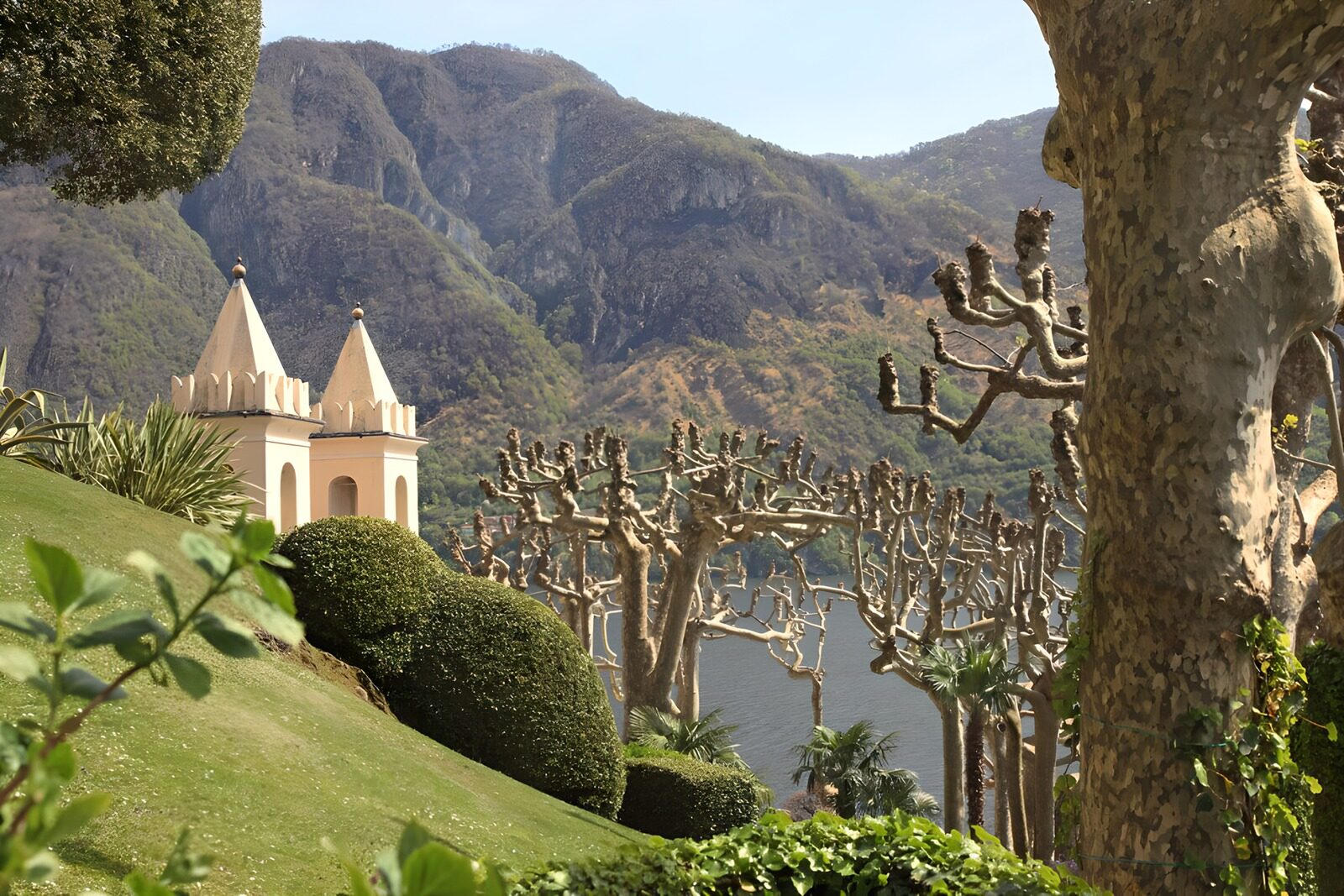Scenic View of Hills and Gardens