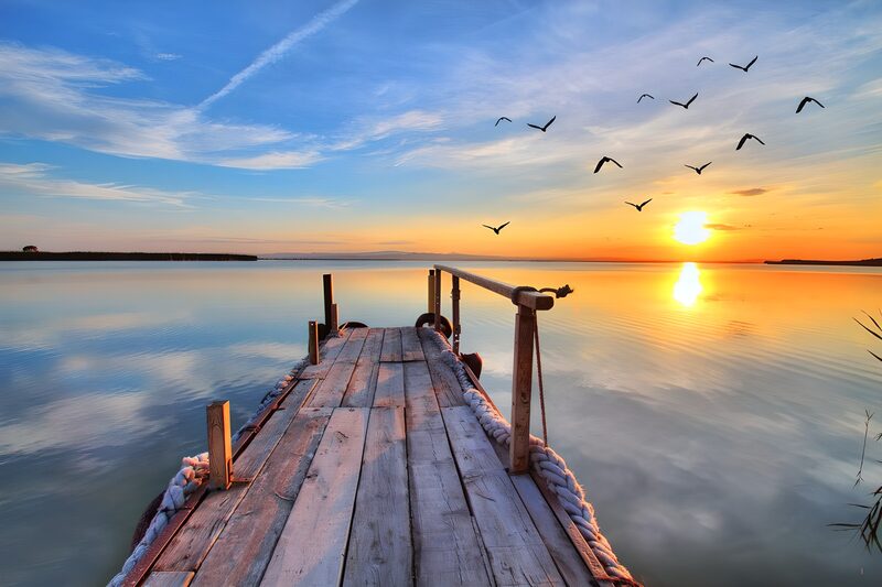 Serene Sunset at the Dock