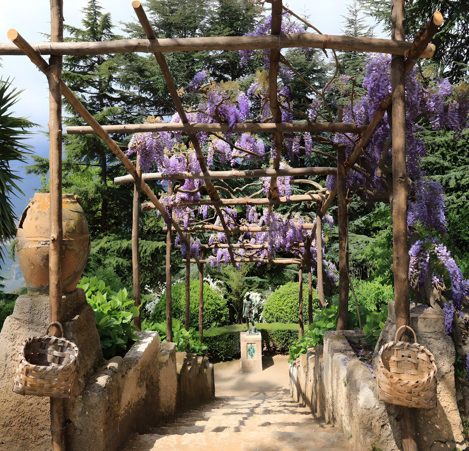 Serene Wisteria Pathway
