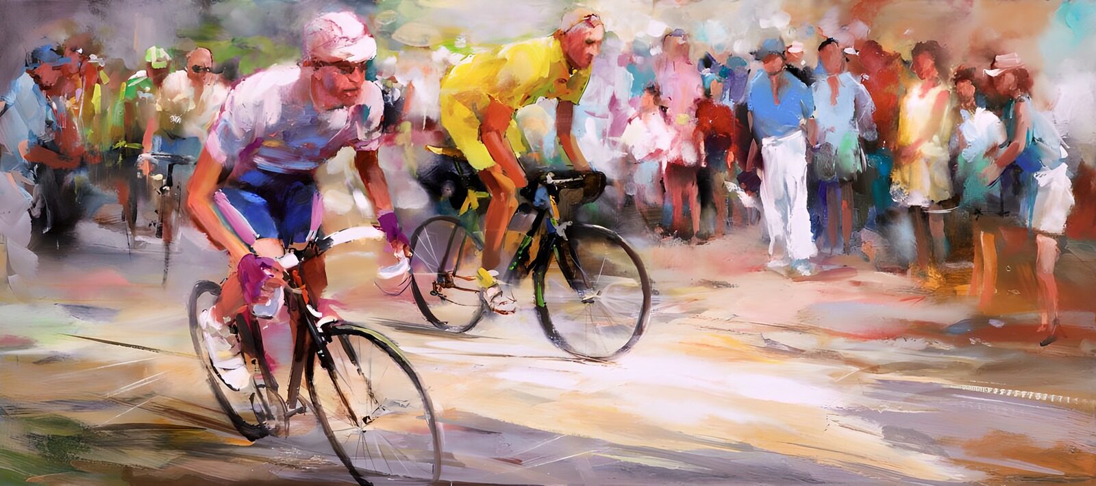 Intense Rivalry in Cycling Race