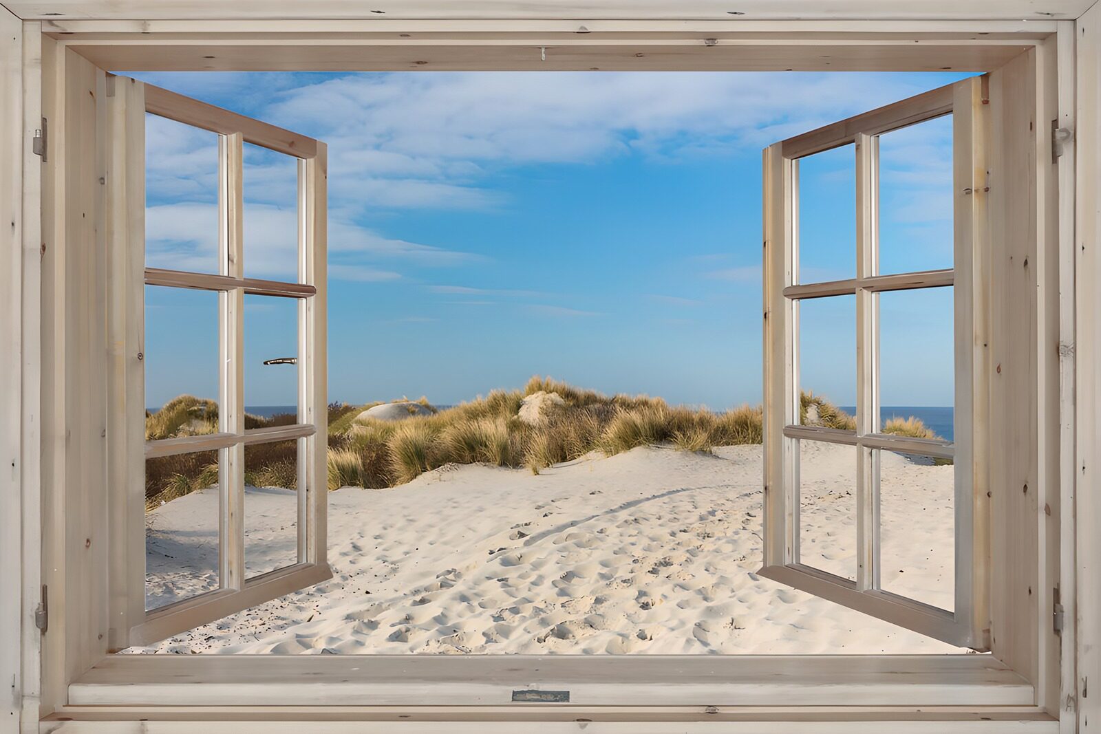 Window to the Serene Beach View