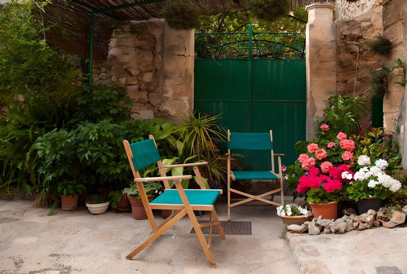 Serene Garden Retreat with Chairs