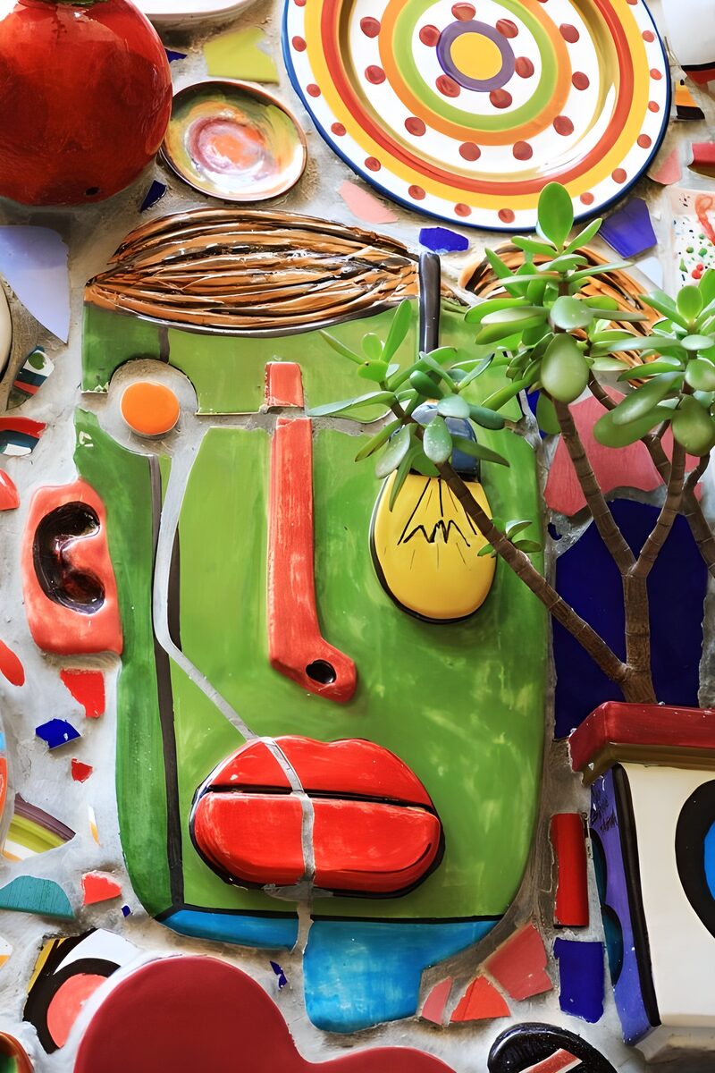 Colorful Mosaic Face Art