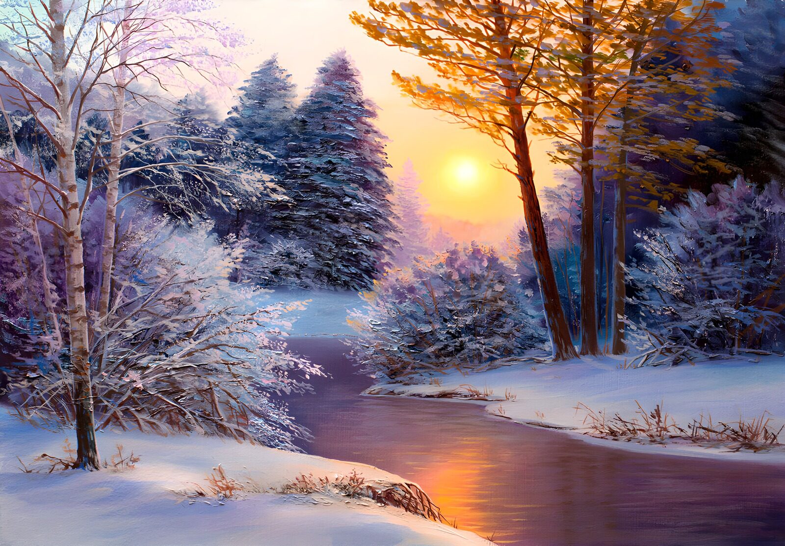 Winter Sunset Serenity