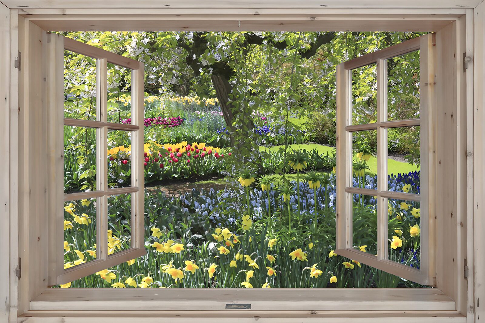 View of a Colorful Flower Garden