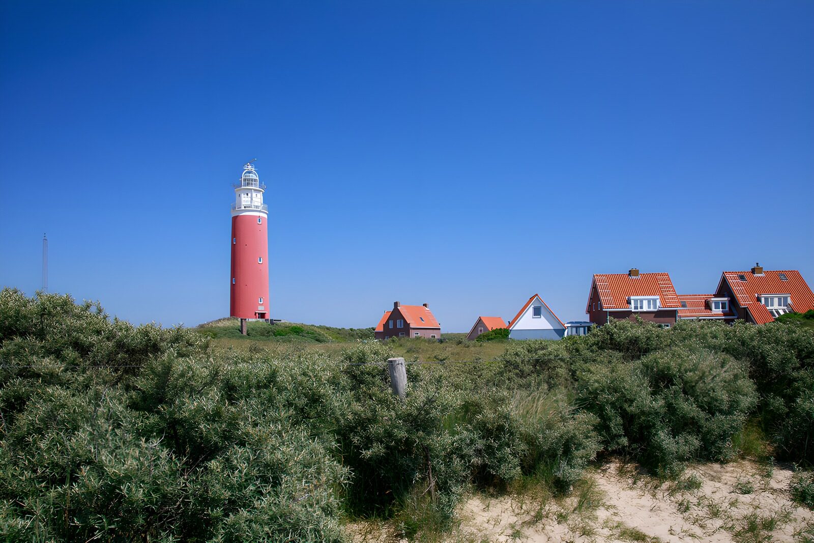 Iconic Red Lighthouse by the Coast