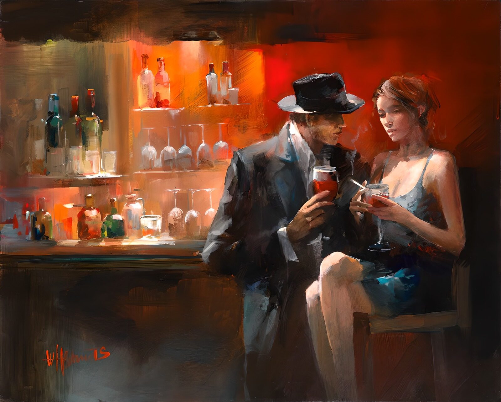 Romantic Evening at the Bar