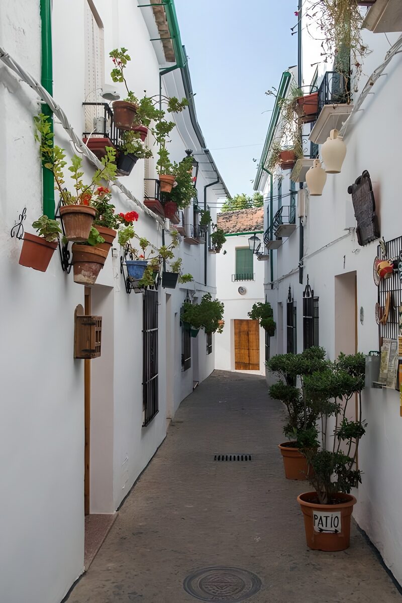 Charming Whitewashed Alleyway