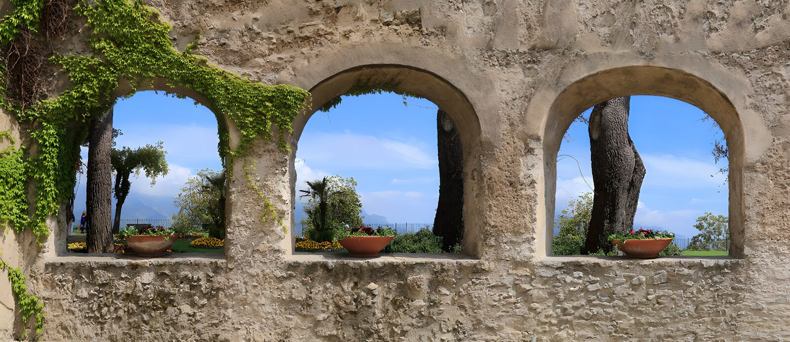 Arched Views with Lush Greenery
