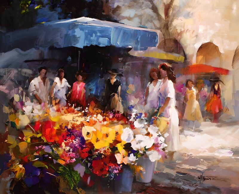 Colorful Day at the Flower Market