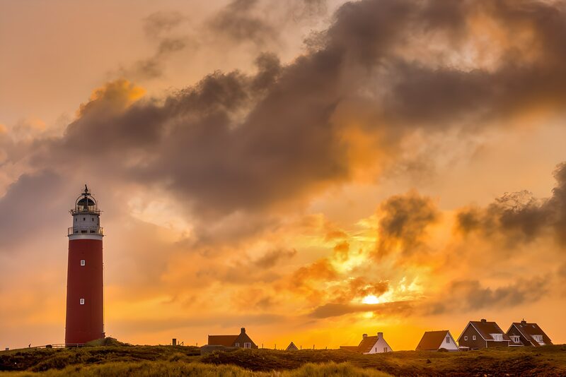 Sunset Over the Lighthouse