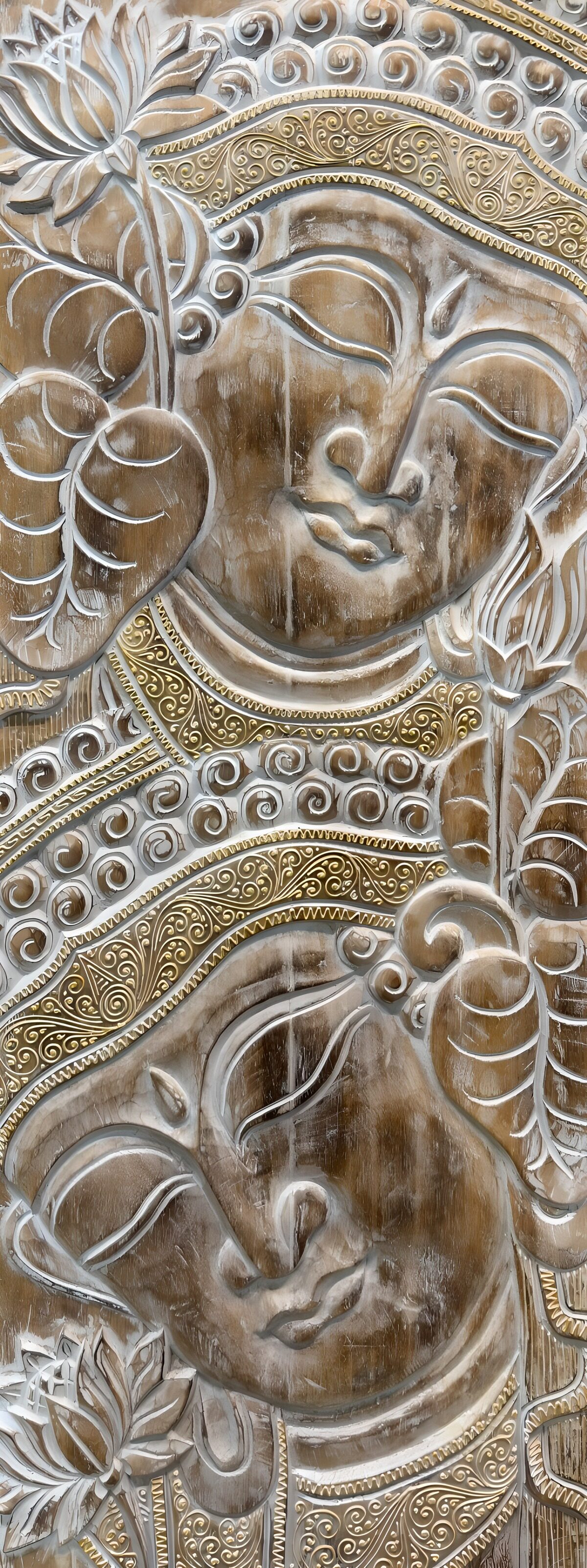 Serene Faces in Relief