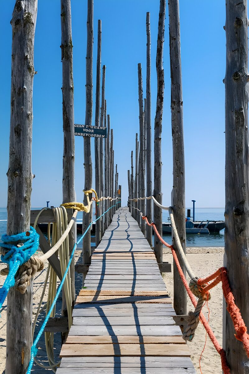 Serene Wooden Dock by the Sea