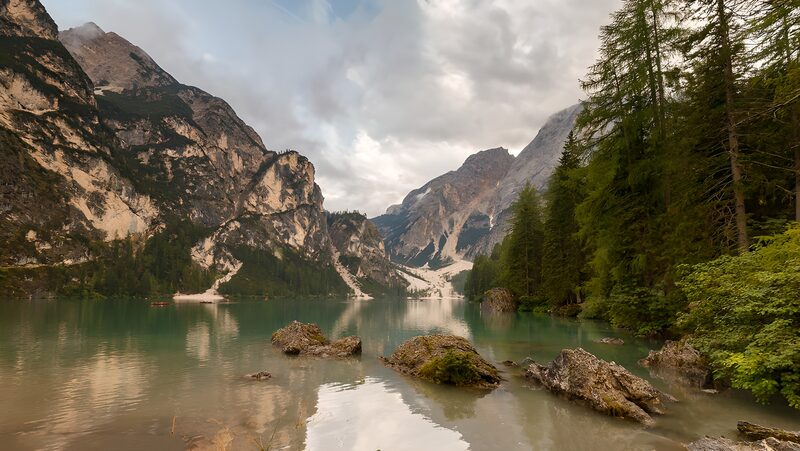Serene Reflections in the Rocky Landscape