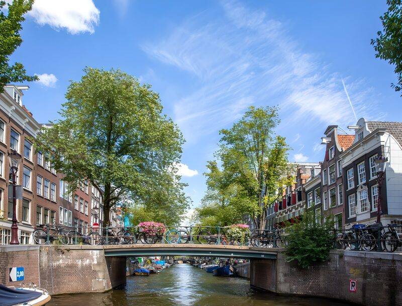 Charming Amsterdam Bridge Scene