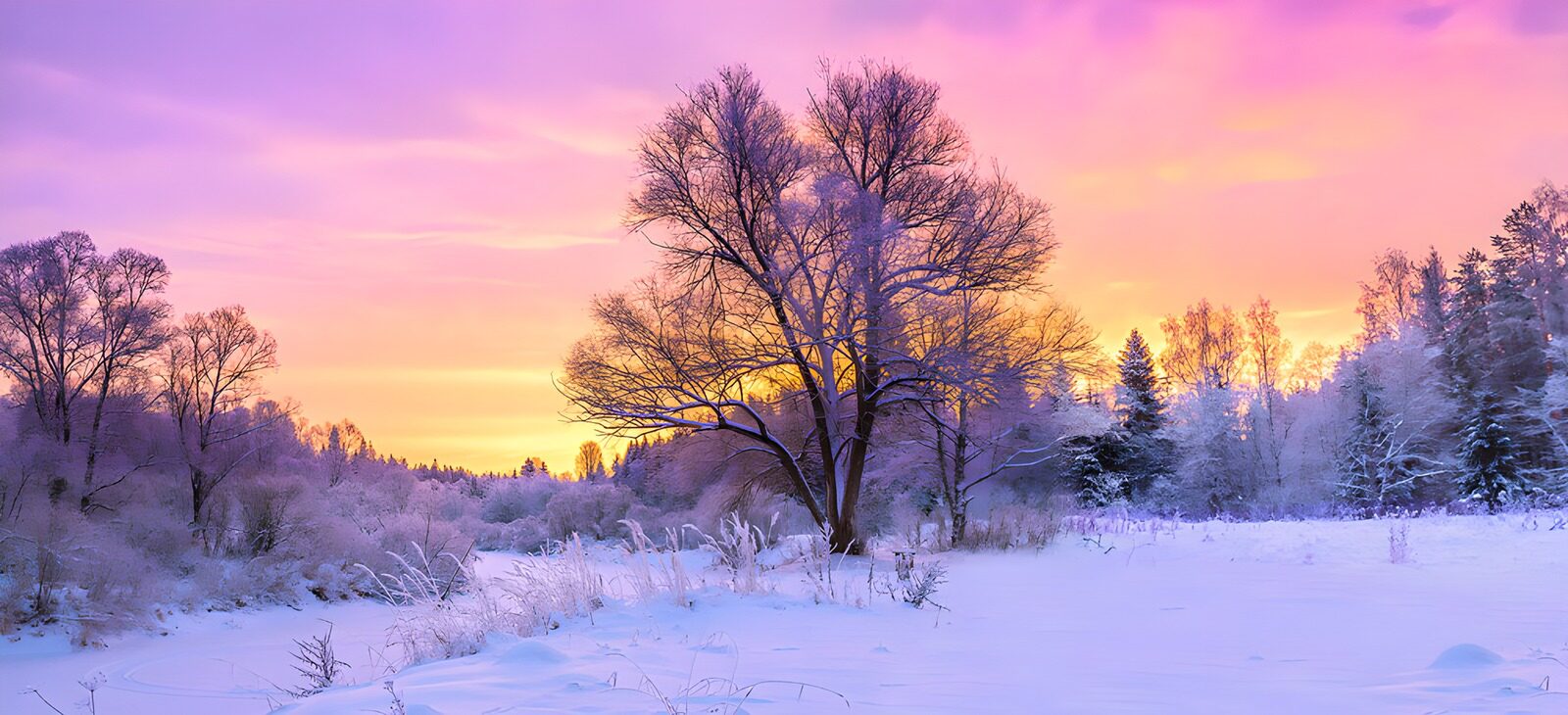Winter Sunset Serenity