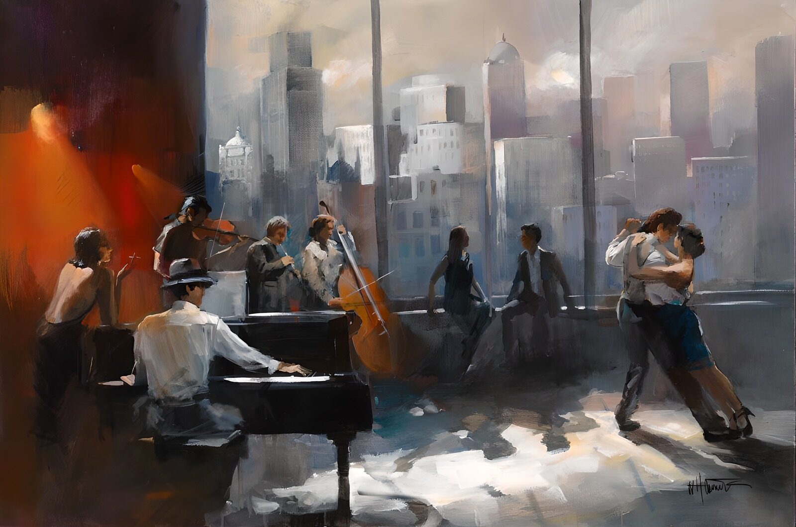 Evening Jazz Dance in the City