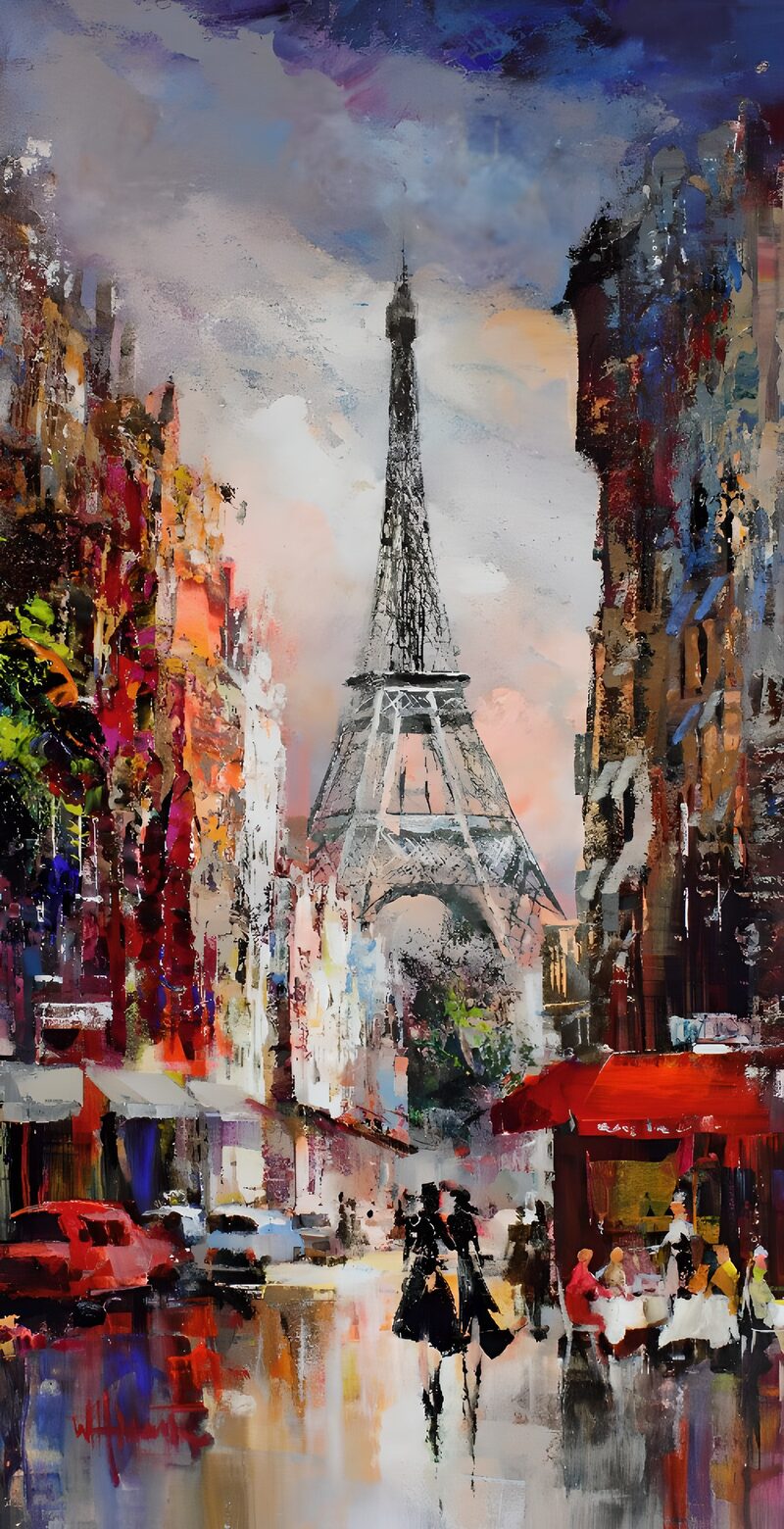 Parisian Evening Stroll by the Eiffel Tower