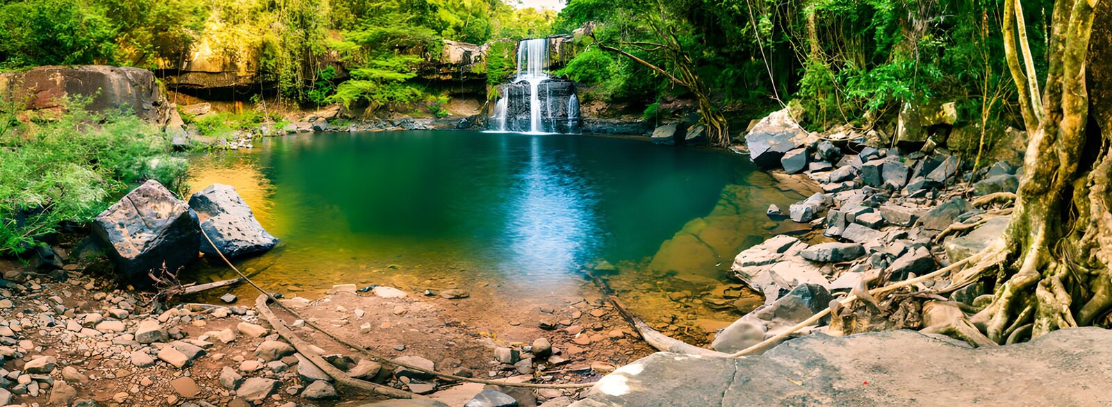 Serene Waterfall Oasis