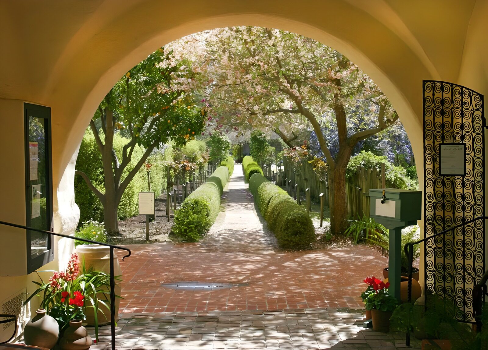 Serene Garden Pathway in Bloom