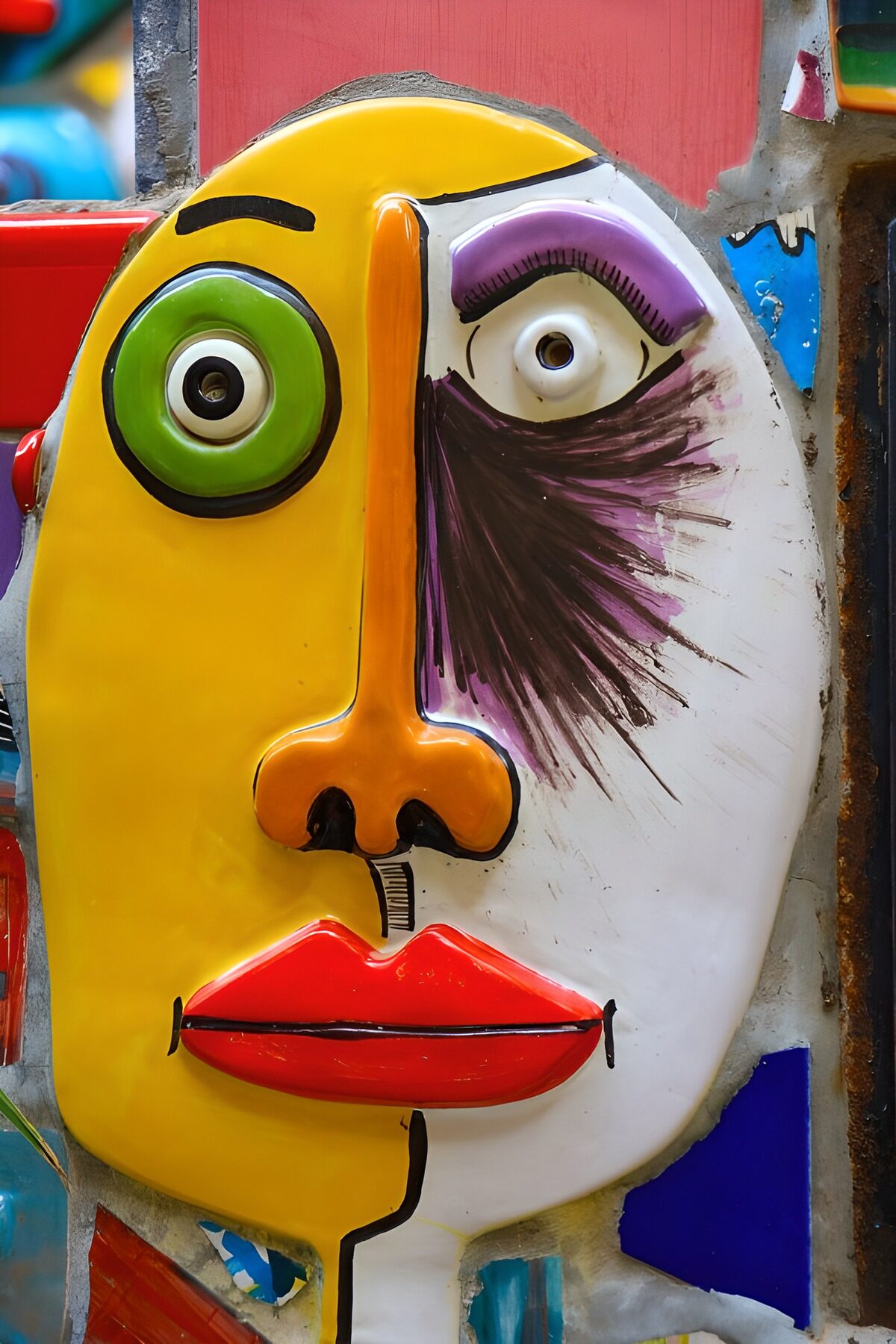 Vibrant Abstract Face Art