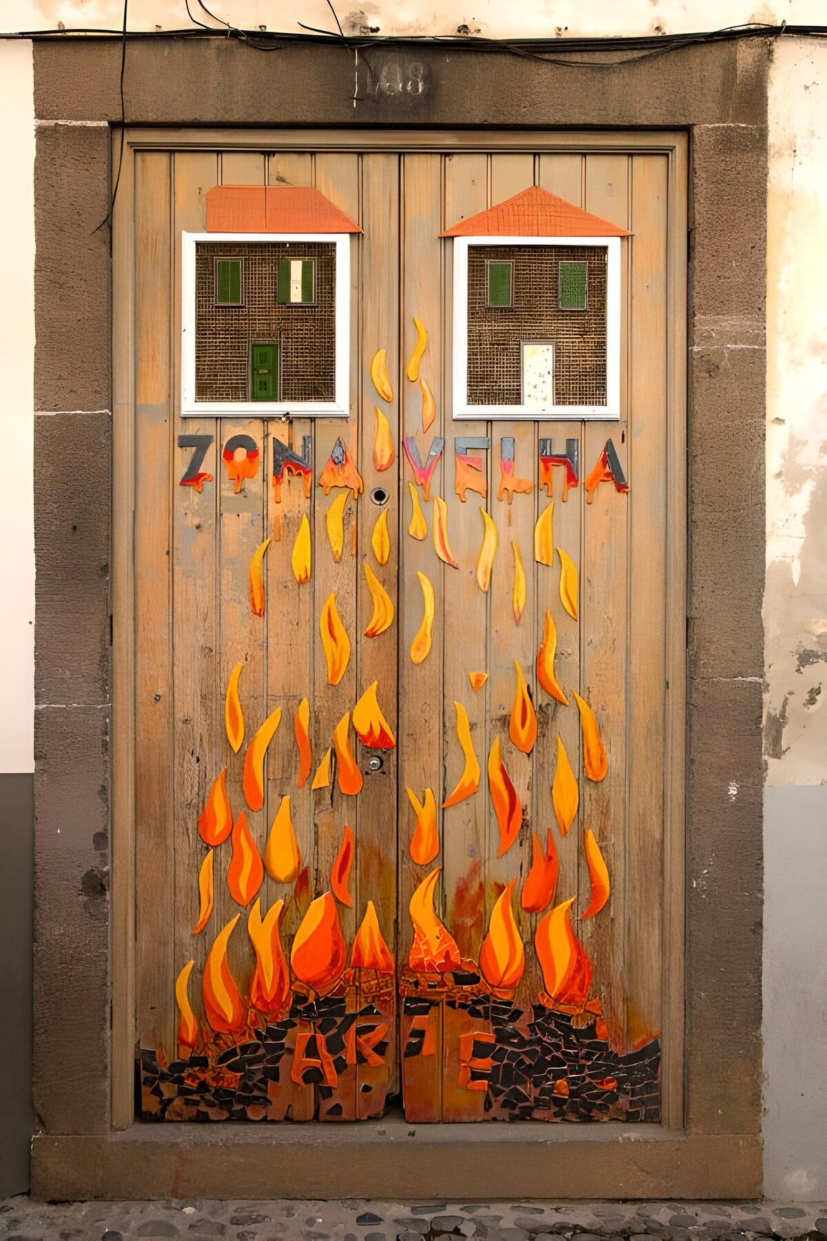 Vibrant Doorway of Old Town