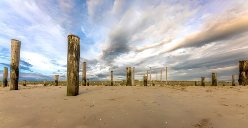 Stilted Remnants by the Shore