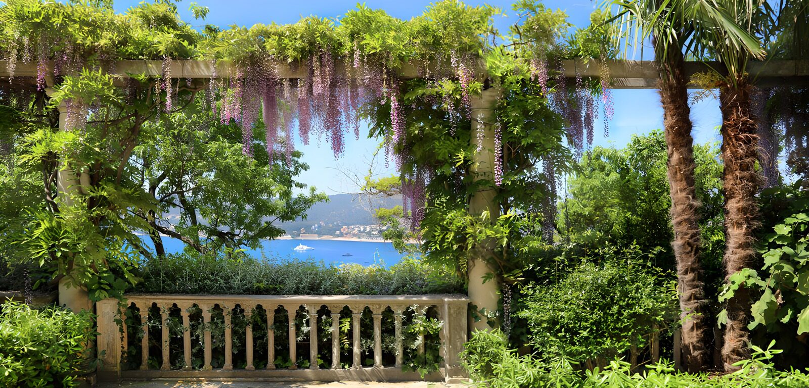 Serene Garden View by the Sea