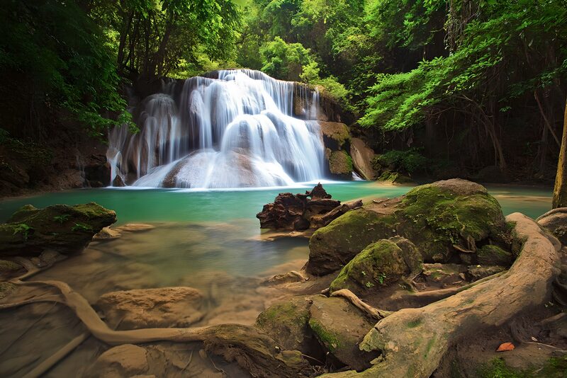 Tranquil Jungle Waterfall