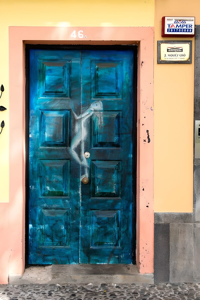 Vibrant Blue Doorway