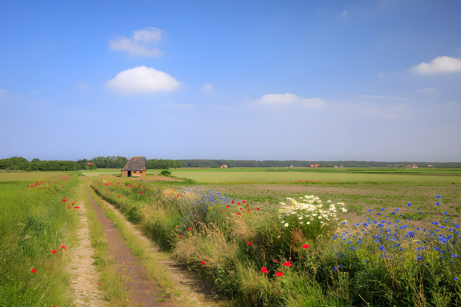 Peaceful Rural Landscape in Spring