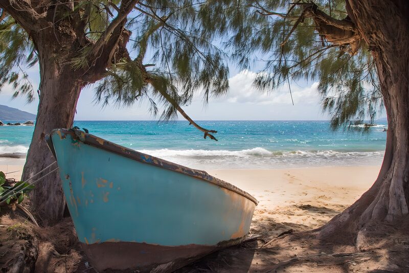 Tranquil Waters and Forgotten Boat