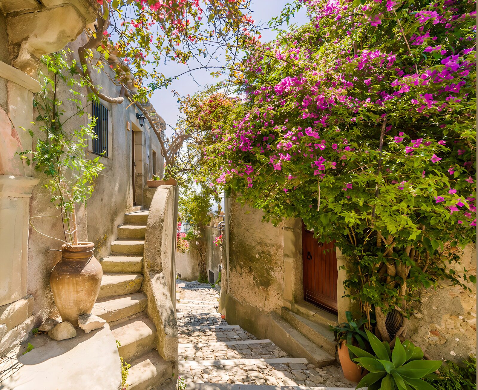 Charming Cobblestone Alleyway