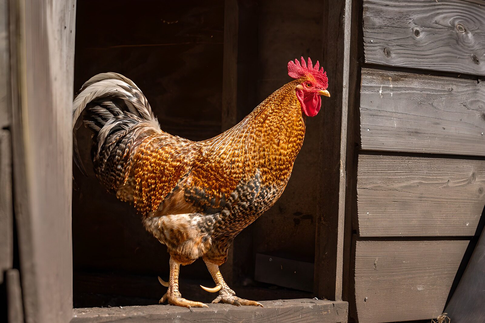 Majestic Rooster in the Coop