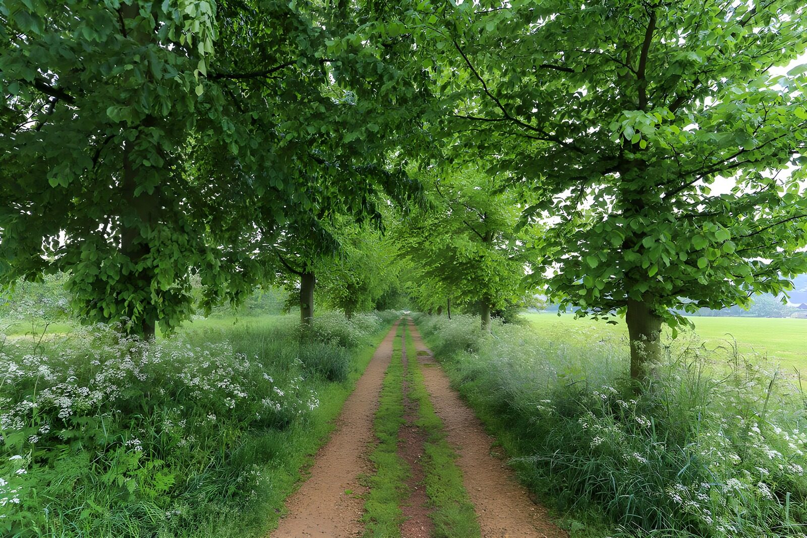 Serene Green Pathway Through Nature