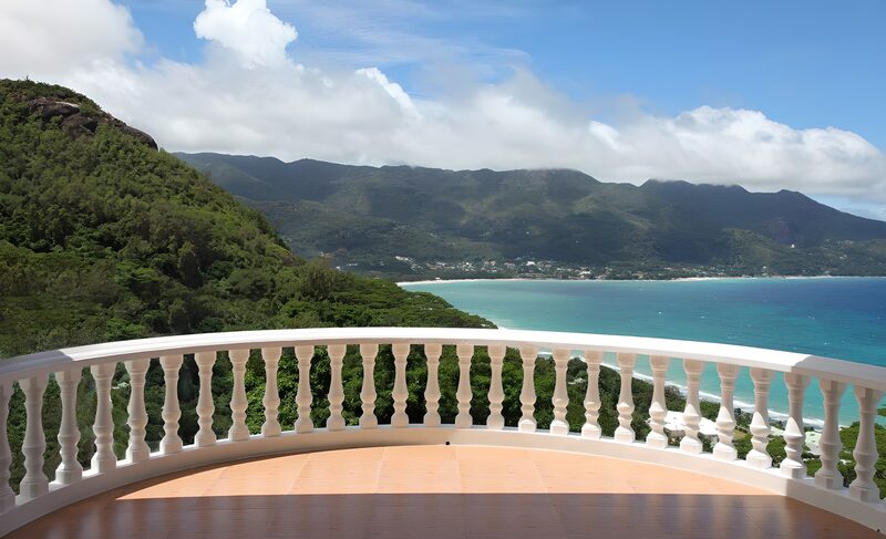 Serene Coastal View from a Balcony