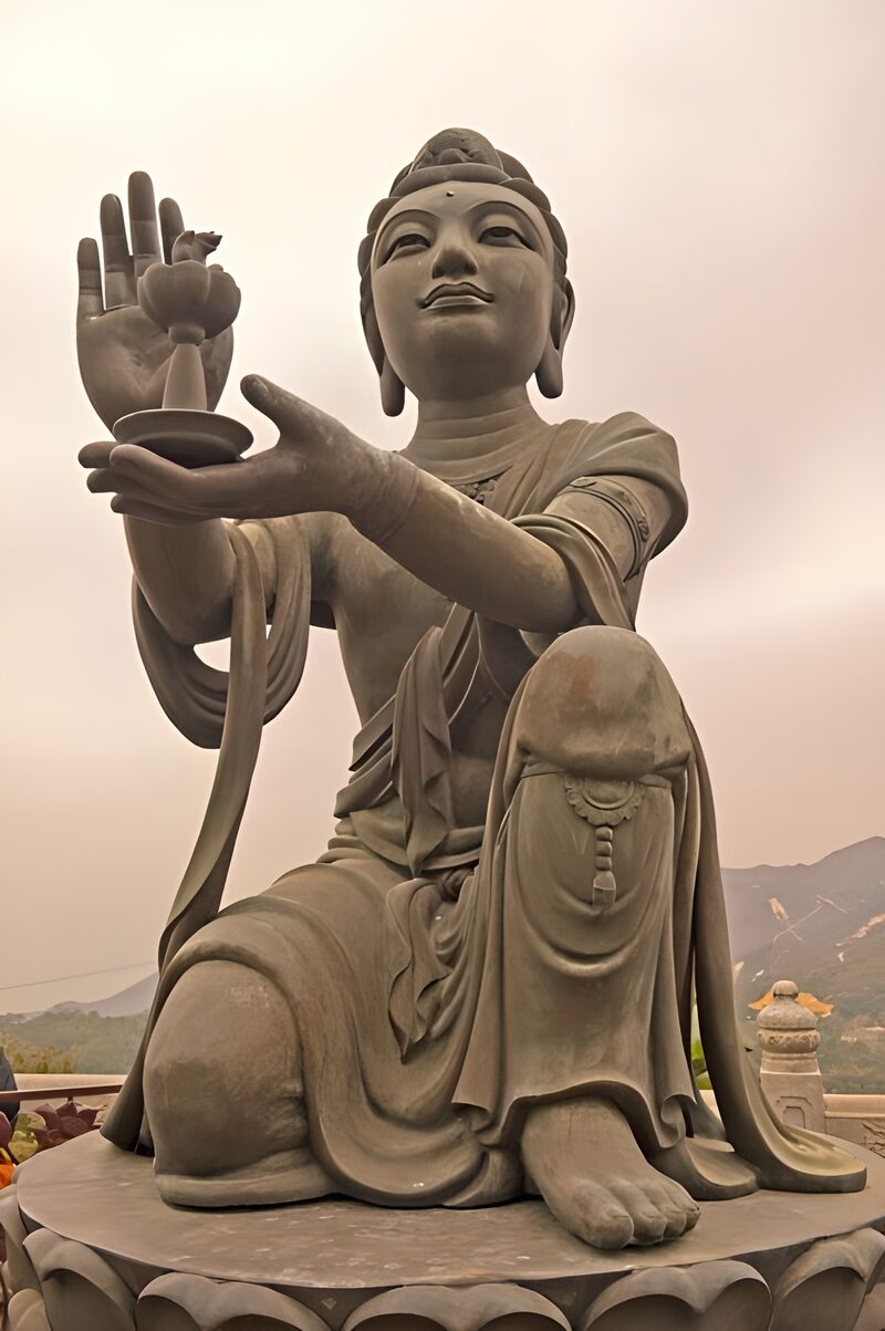 Serene Bronze Buddha Sculpture
