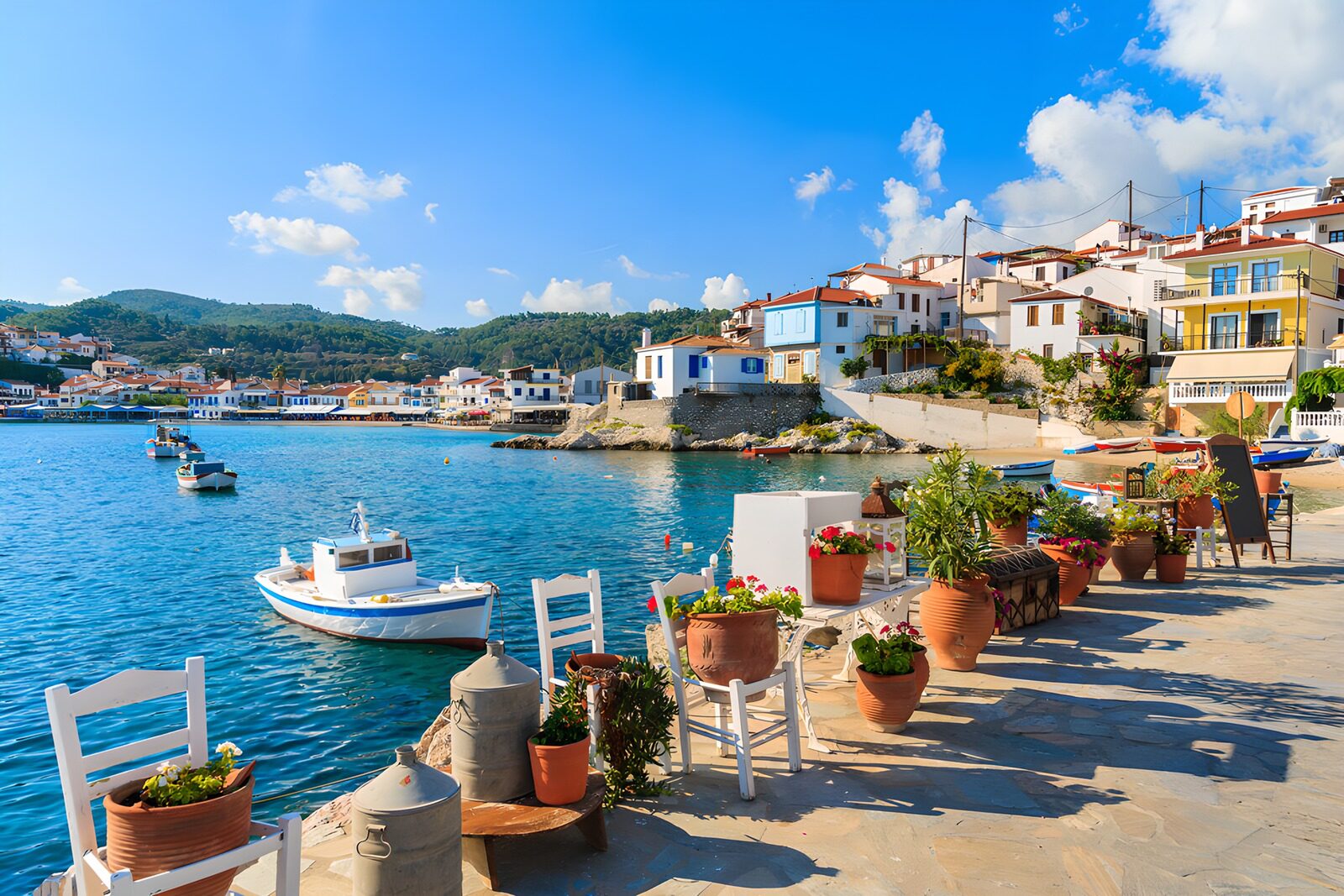 Serene Coastal Village by the Sea