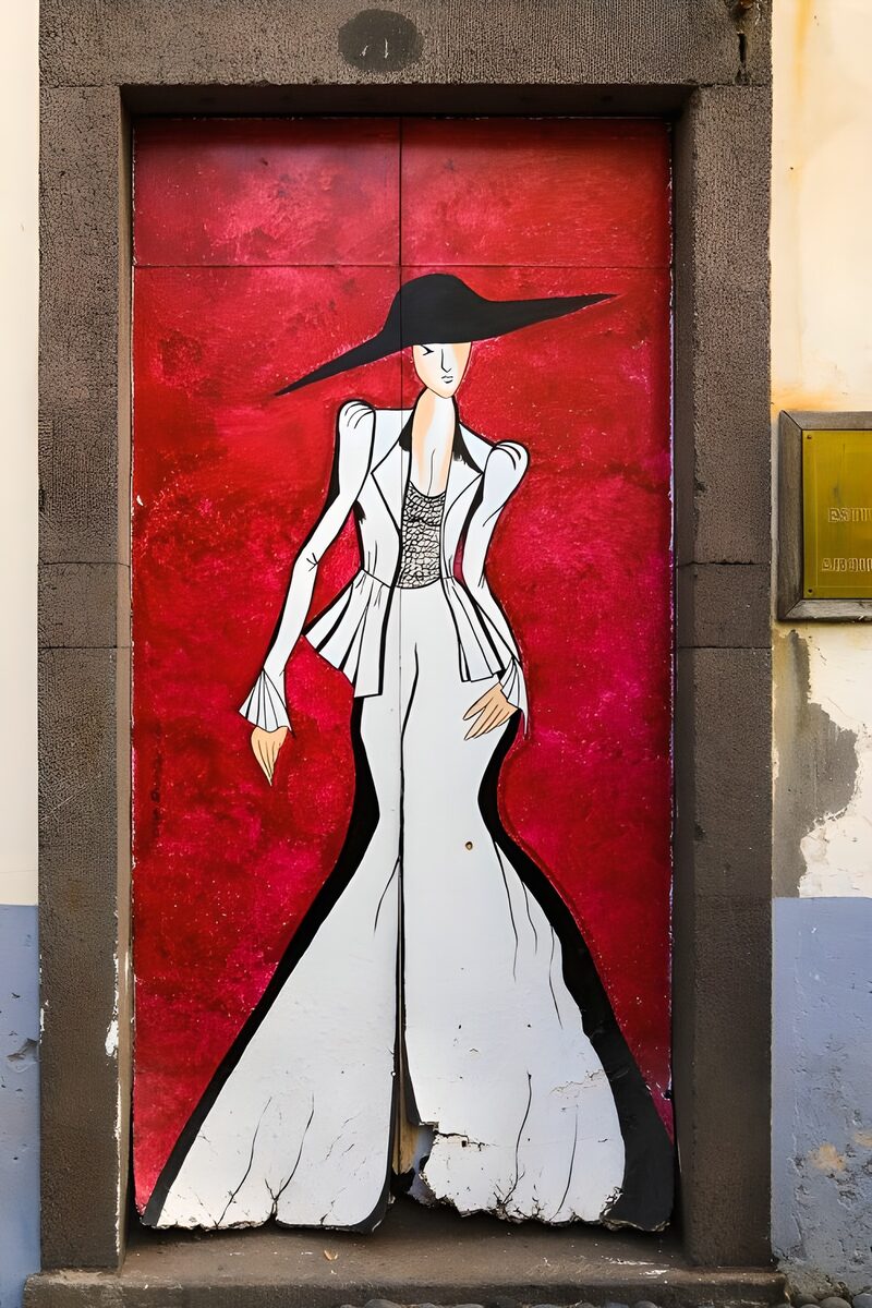 Fashionable Art on a Doorway