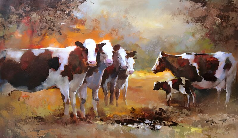 Peaceful Pasture Cows