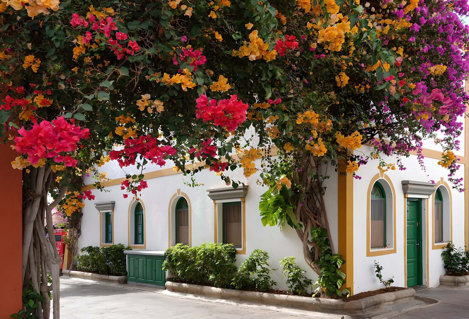 Colorful Bougainvillea Adorning a Home