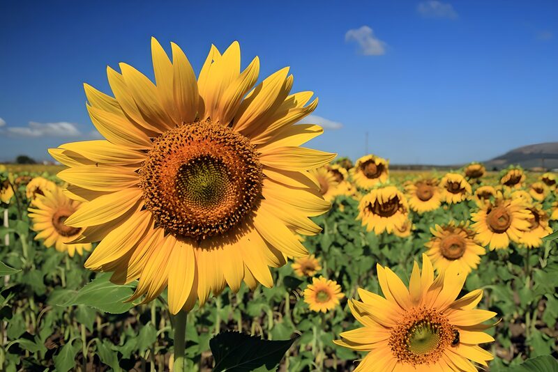 Vibrant Sunflower Field in Full Bloom