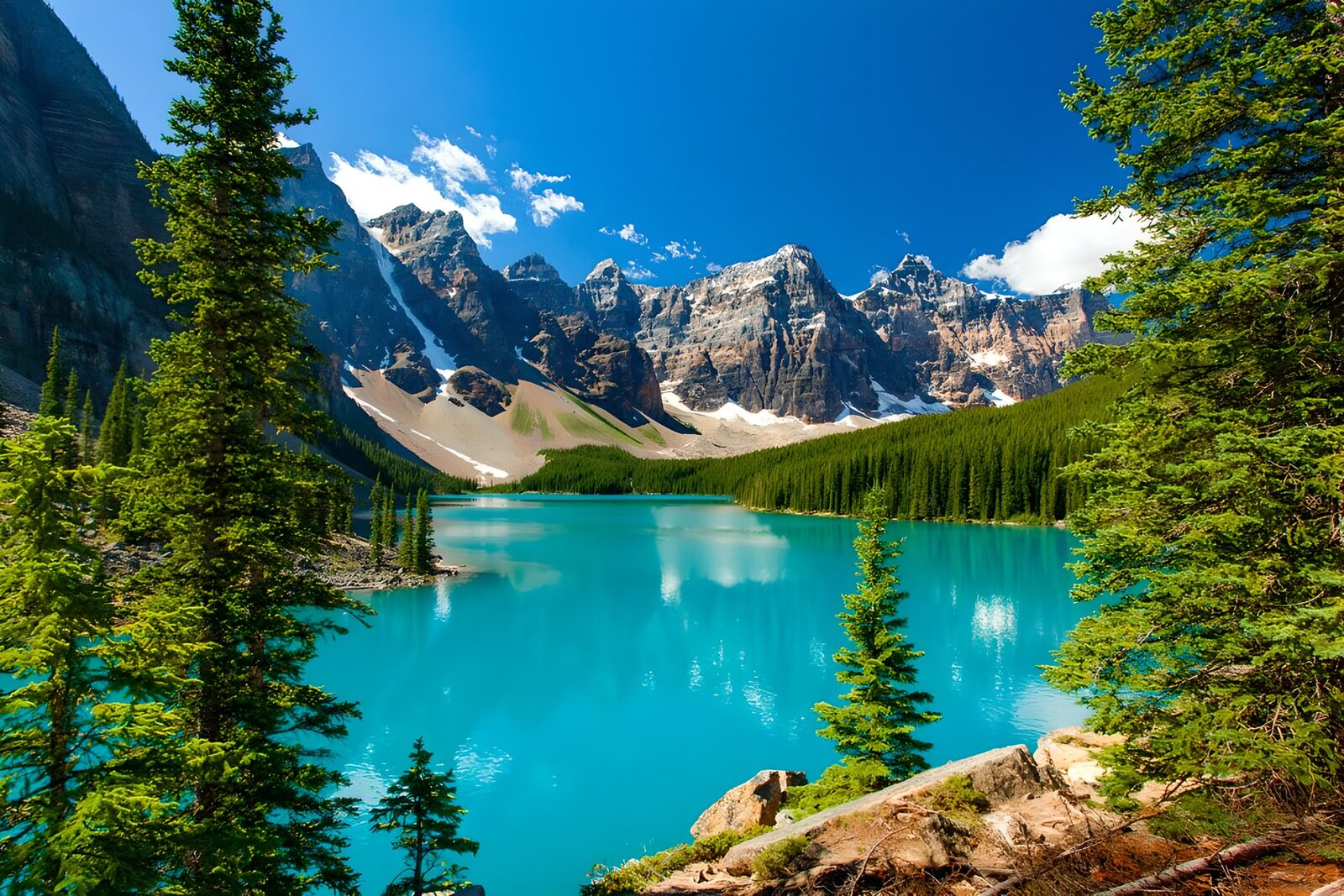 Serene Mountain Lake Landscape